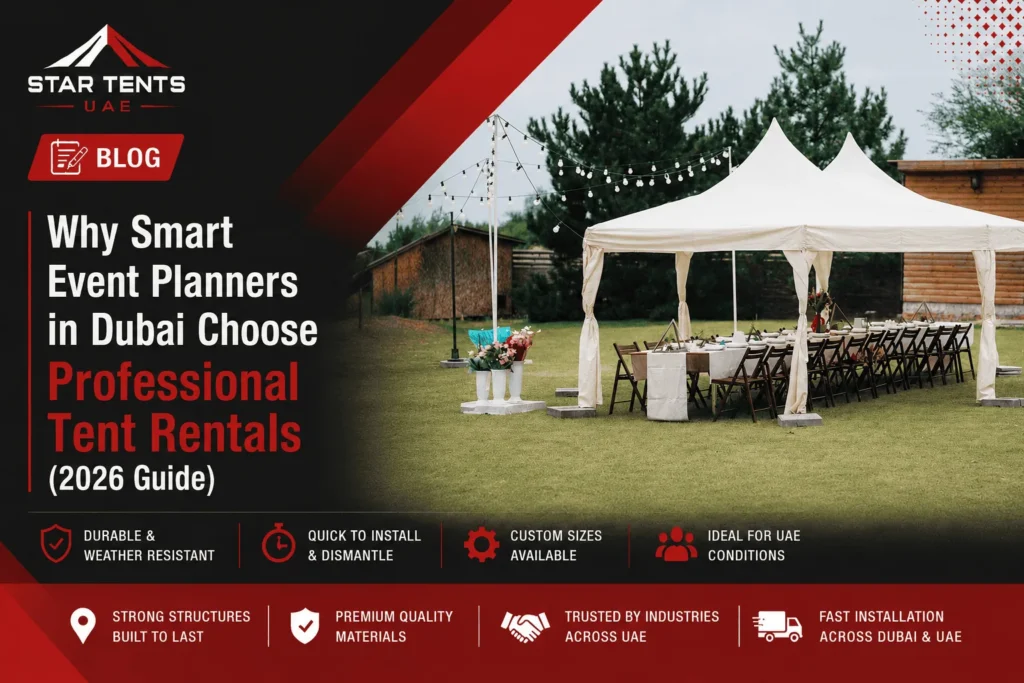 Why smart event planners in dubai choose professional tent rental - Star Tents