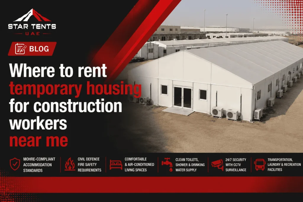 Temporary Housing For Construction Workers near me - Star Tents